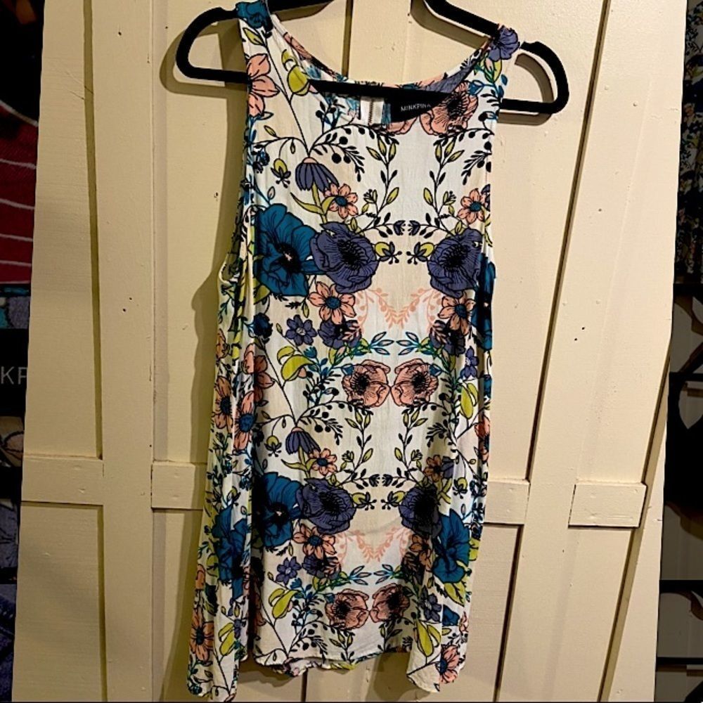 Minkpink floral mini dress size medium